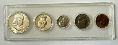 1958 US Mint Uncirculated 90% Silver 5 Coin Set In Whitman Holder- Philadelphia  - Image 1 of 2