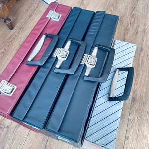 4 Vintage Audio Cassette Cases Tape Storage Briefcase Bundle Retro Carry Cases - Picture 1 of 23