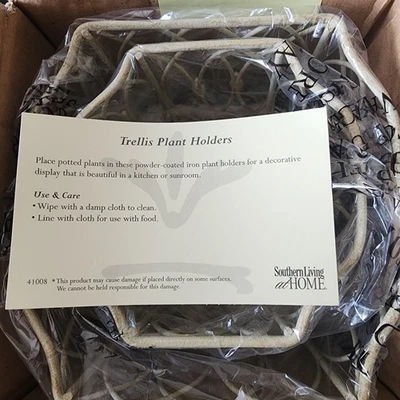 (Lote de 2) Cestas Southern Living TRELLIS PORTAPLANTAS #41008 Usadas LEER Foto 1 de 4