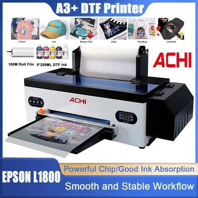 ACHI A3 DTF Printer Direct to Film Printer EPSON L1800 NozzlE With Ink US Stock - Image 1 of 4