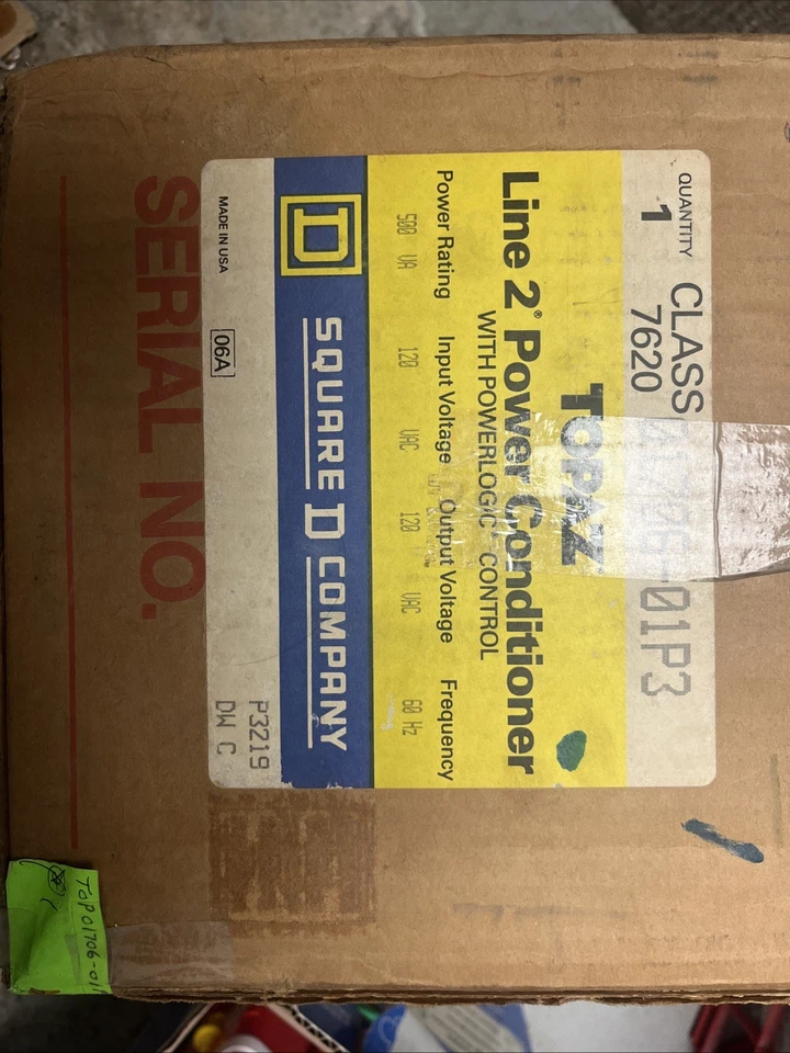 Acondicionador eléctrico Topaz Sq D clase 7620 1706-01P3 500Va Foto 1 de 1
