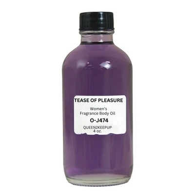 Aceite corporal Tease of Pleasure (mujeres) 4 oz fragancia aroma puro natural sin cortar Foto 1 de 4