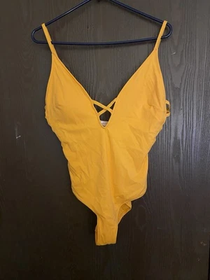 Traje de baño H&M para mujer 1 pieza acolchado naranja talla 12 correas ajustables nuevo con etiquetas Foto 1 de 2