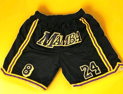 'Kobe Bryant' NBA🏀'Los Angeles Lakers''Mamba Shorts' Black/Purple/Gold-M Size S - Image 1 of 4