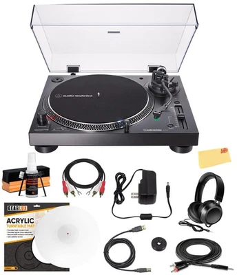 Audio-Technica AT-LP120XUSB Direct-Drive Turntable - Black w/ Headphones - Image 1 of 4