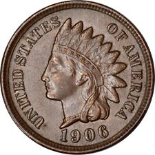 1906 1C RPD Snow-1 Indian Head Cent Gem AU K16096