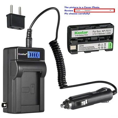 Kastar Battery LCD AC Charger for Sony NP-FS11 FS10 AC-VQ11 Sony DCR-PC1 Camera Foto 1 de 4