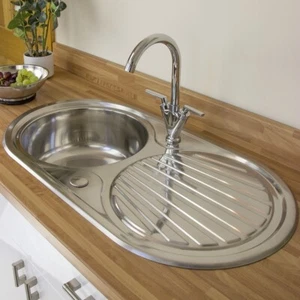 Astini Zerox 1.0 Bowl Brushed Stainless Steel Kitchen Sink & Waste AS5317 - Picture 1 of 12