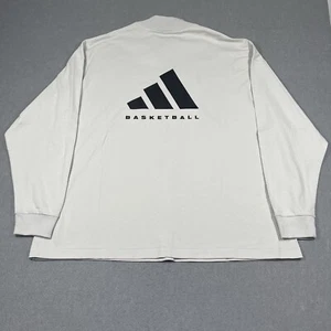 Felpa Adidas uomo XL talco bianca logo grafico oversize girocollo ampio nuova con etichetta - Foto 1 di 11