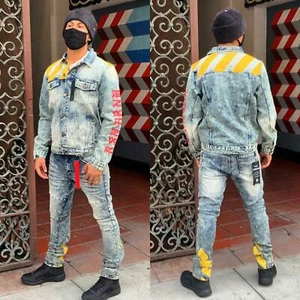 Juego de mezclilla de moda chorro de arena para hombre (se vende por separado) - Imagen 1 de 2