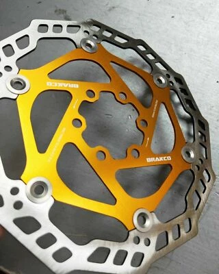 ROTOR DE FREIO A DISCO FLUTUANTE JAPÃO TERNO DE AÇO INOXIDÁVEL AVID SHIMANO HAYES DOURADO - Imagem 1 de 4