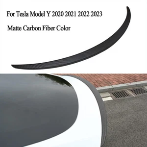 Tesla Modelo Y Alas Alerón ABS Accesorios Coche Mate Fibra Carbono 2022-2024 - Imagen 1 de 11