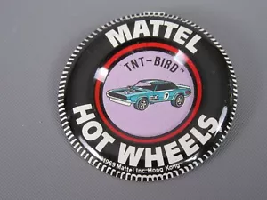 B124 Hot Wheels Redline Hong Kong 1969 tnt Bird Button Badge Metal Original - Picture 1 of 4