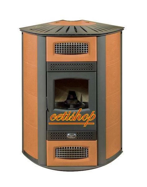 STUFA A PELLET AD ANGOLO ANSELMO COLA TERMO JUTTA 23 KW CUOIO Termostufa idro - Immagine 1 di 1