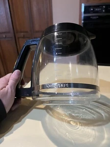 Cuisinart 12+ Cup Glass Coffee Carafe Replacement Pot Black Handle - Picture 1 of 8