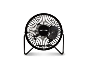 Heller 10cm High Velocity Mini Desk/Personal/Tilt Metal Fan with USB-HVF10UBK - Picture 1 of 1