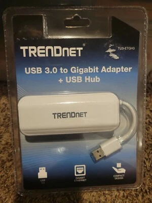 Trendnet USB 3.0 to Gigabit Ethernet Adapter TU3-ETGH3 New (26) - Image 1 of 4
