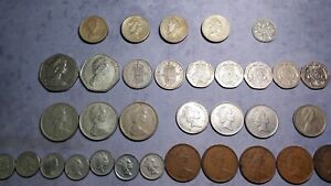 🇬🇧 UNITED KINGDOM BRITAIN LOT / COLLECTION (51) 1/2 Penny to Pound 1936-1994