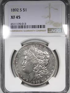 1892-S Morgan Dollar NGC XF45 KEY DATE $1 Mid Grade Coin - Picture 1 of 2