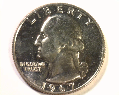 1967 WASHINGTON QUARTER SPECIAL MINT SET SMS GEM / SUPERB UNCIRCULATED NICE COIN Cover