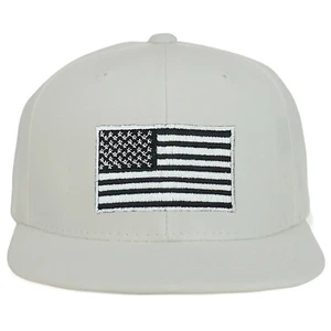 Youth Kid Size American Flag Embroidered Flat Bill Baseball Cap - FREE SHIPPING - Picture 1 of 21