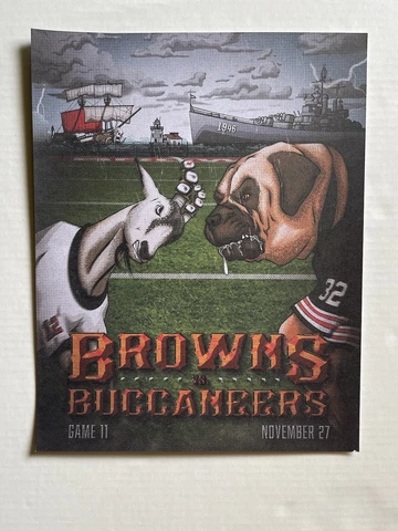 Cleveland Browns Gameday Comic Book Poster Buccaneers 11/27/22 Tom Brady Cover