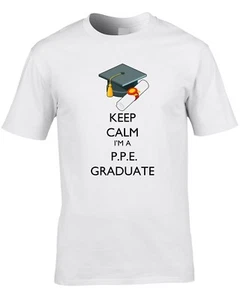 PSA Absolvent Herren T-Shirt Abschluss Geschenk Politik Philosophie Wirtschaft Oxford - Bild 1 von 1