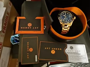 Orologio subacqueo professionale Henry Jay ORO nuovo originale - Foto 1 di 7