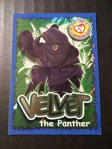 Ty Beanie Babies Series IV S4 ~ Silver ~ BBOC Wild Card 266 Velvet the Panther - Picture 1 of 2