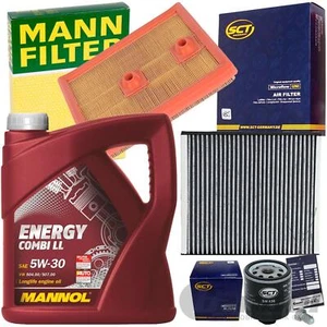 FILTERSET INSPEKTIONSKIT+MANNOL 5W30 TSI TFSI für AUDI A1 VW POLO 6R FABIA 3 - Bild 1 von 5