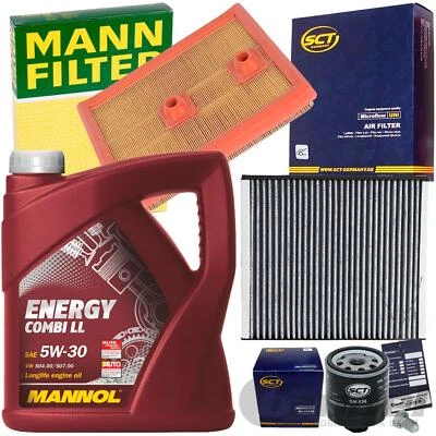 FILTERSET INSPEKTIONSKIT+MANNOL 5W30 TSI TFSI für AUDI A1 VW POLO 6R FABIA 3 - Bild 1 von 4