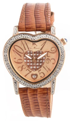 Reloj Techno Master para mujer esfera tono rosa marrón correa cuero genuino TM2071 30 mm Foto 1 de 2