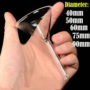 Laboratory Funnel Short Stem Thick Clear Glass Multiple 40/50/60/75/90/mm - Picture 1 of 1