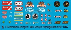 Peddinghaus 1/87 (HO) Motorstports Racing Team Stickers F1 Rally [Decal] 1934 - Picture 1 of 1