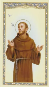 +Tarjeta Santa~"Oración de San Francisco de Asís" -*Oración en la parte posterior (HC25-S4}- - Imagen 1 de 2