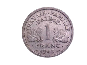 1943 France 1 Franc KM# 902 - Very Nice Circ Collector Coin! -c3862xux - Picture 1 of 2