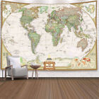 Large World Map Tapestry Wall Hanging Throw Mat Blanket Bedroom Bedspread Decor