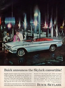 Buick Skylark 1962 convertible ""Anuncio"" anuncio original impreso en color - Imagen 1 de 1