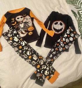 Disney The Nightmare Before Christmas Pajama Set Sz 8 10 Boys Pre owned TWO SETS - Picture 1 of 5