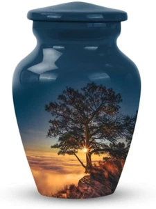 Sunset Nature Mini Urne per Ceneri Umane, Urne Cremative per Ceneri Adulto Maschio & F - Foto 1 di 12