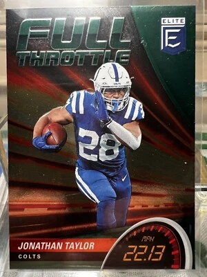 2022 Panini Donruss Elite Full Throttle Green Parallel Jonathan Taylor No. FT 1 - Image 1 of 2