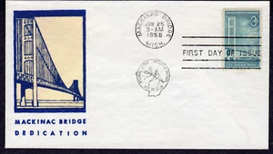 1958 Mackinac Bridge Dedication (Scott 1109) - Unknown-Maker FDC TA270 - Picture 1 of 1