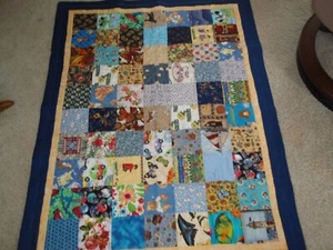 KINDER KUSCHELDECKE 38 x 51" bunt Schoß oder Krippe Quilt Baby Geschenk, Handarbeit - Bild 1 von 10