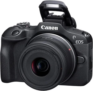 Canon EOS R100 24.2 MP Spiegellose RF-S18-45mm F4.5-6.3 Digitalkamera Schwarz + SD - Bild 1 von 6