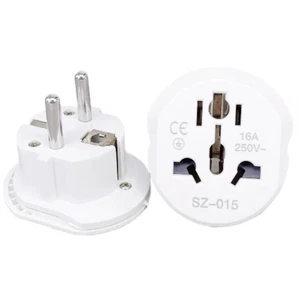 16A Universal EU Travel Adapter Euro Converter UK US AU To EU AC Power Socket - Afbeelding 1 van 10