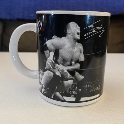 Taza de café vintage WWE WWF The ROCK & KURT ANGLE 2003 marcas Sherwood Foto 1 de 4