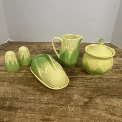 Lote de 5 artículos de maíz Terrace Ceramics Maize Ware - crema y mantequilla de azúcar S&P Foto 1 de 4