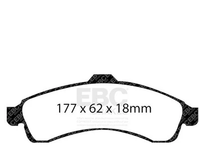 Juego de pastillas de freno delanteras EBC 87516FCKX 2004 para Chevrolet SSR 2003-2005 Foto 1 de 4