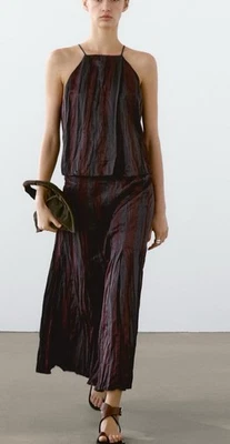 TOP halter fluido a rayas massimo dutti para mujer talla S. Nuevo con etiquetas Foto 1 de 4