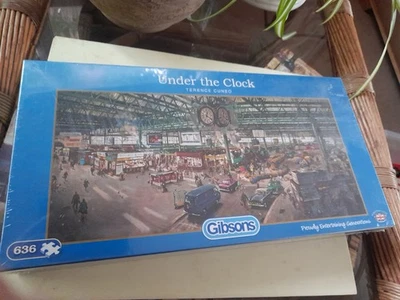NEW SEALED - GIBSONS JIGSAW - UNDER THE CLOCK - WATERLOO STATION - 636 PIECES - Image 1 of 2